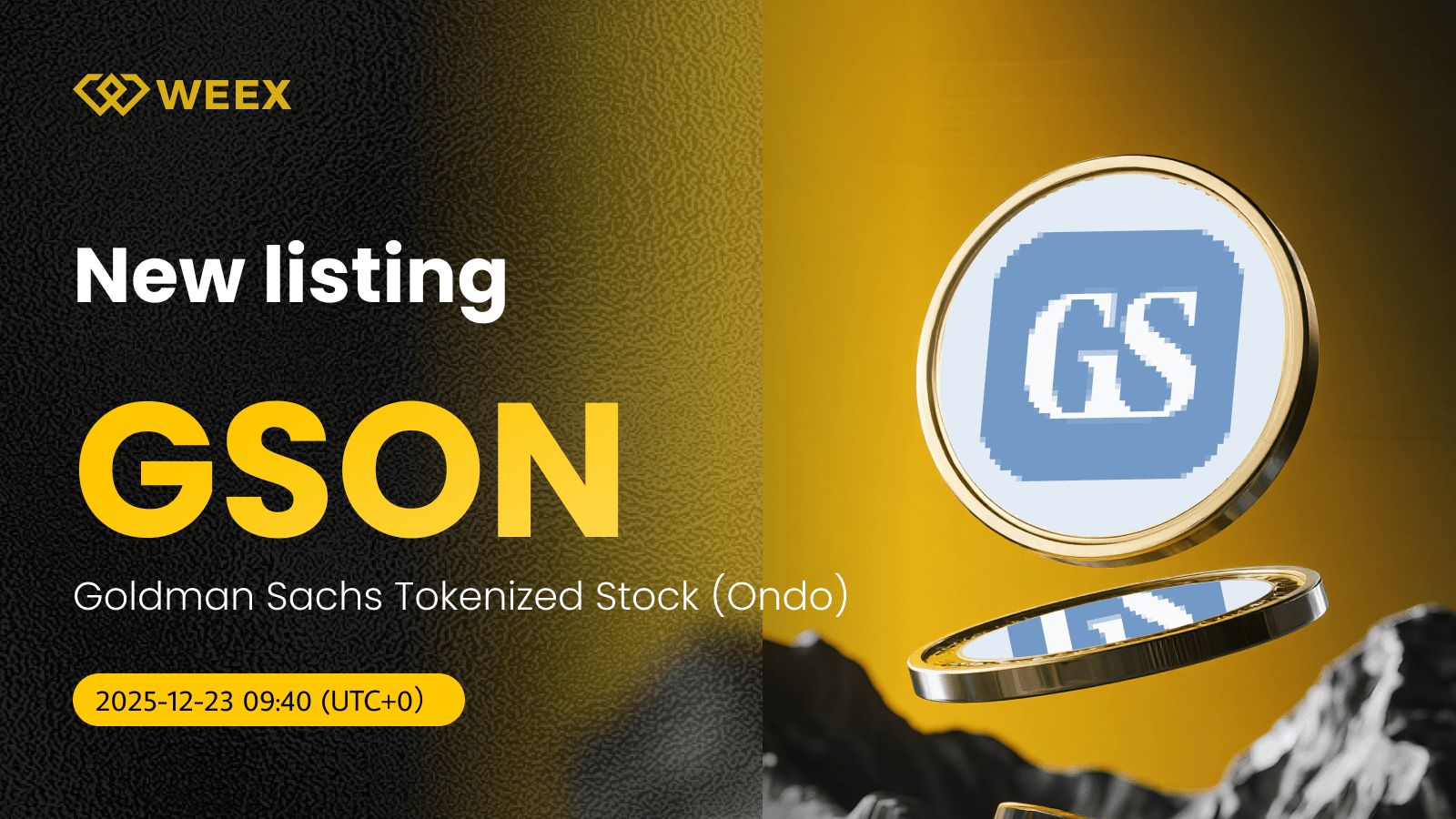 GSON USDT Live on WEEX: Trade Goldman Sachs Tokenized Stock